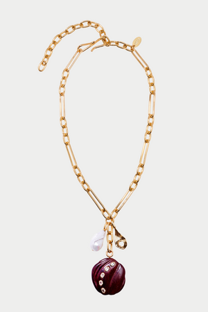 Lizzie Fortunato Jewels - Composition Pendant Necklace, Wood