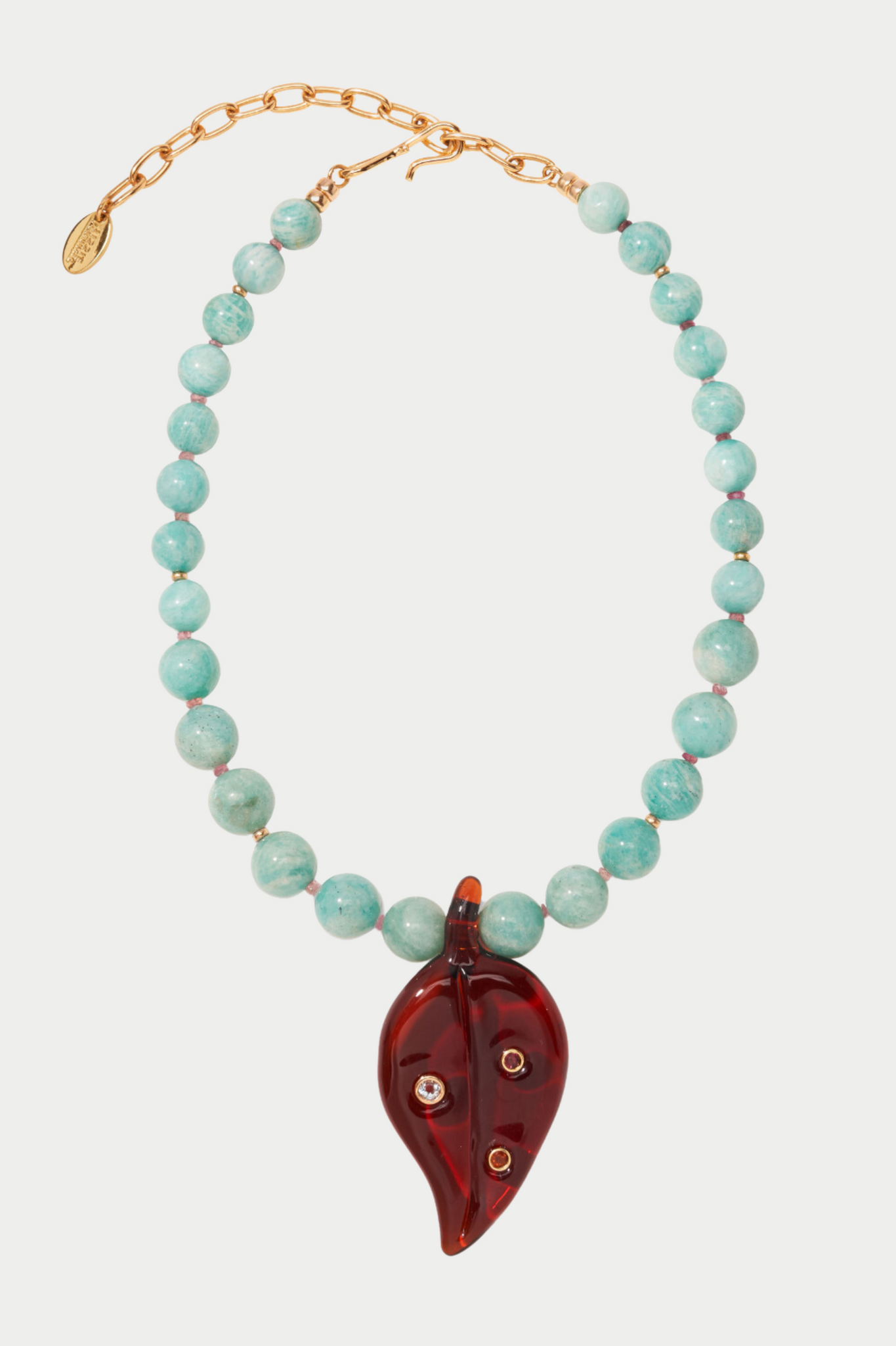 Lizzie Fortunato Jewels - Vinca Leaf Necklace, Amazonite