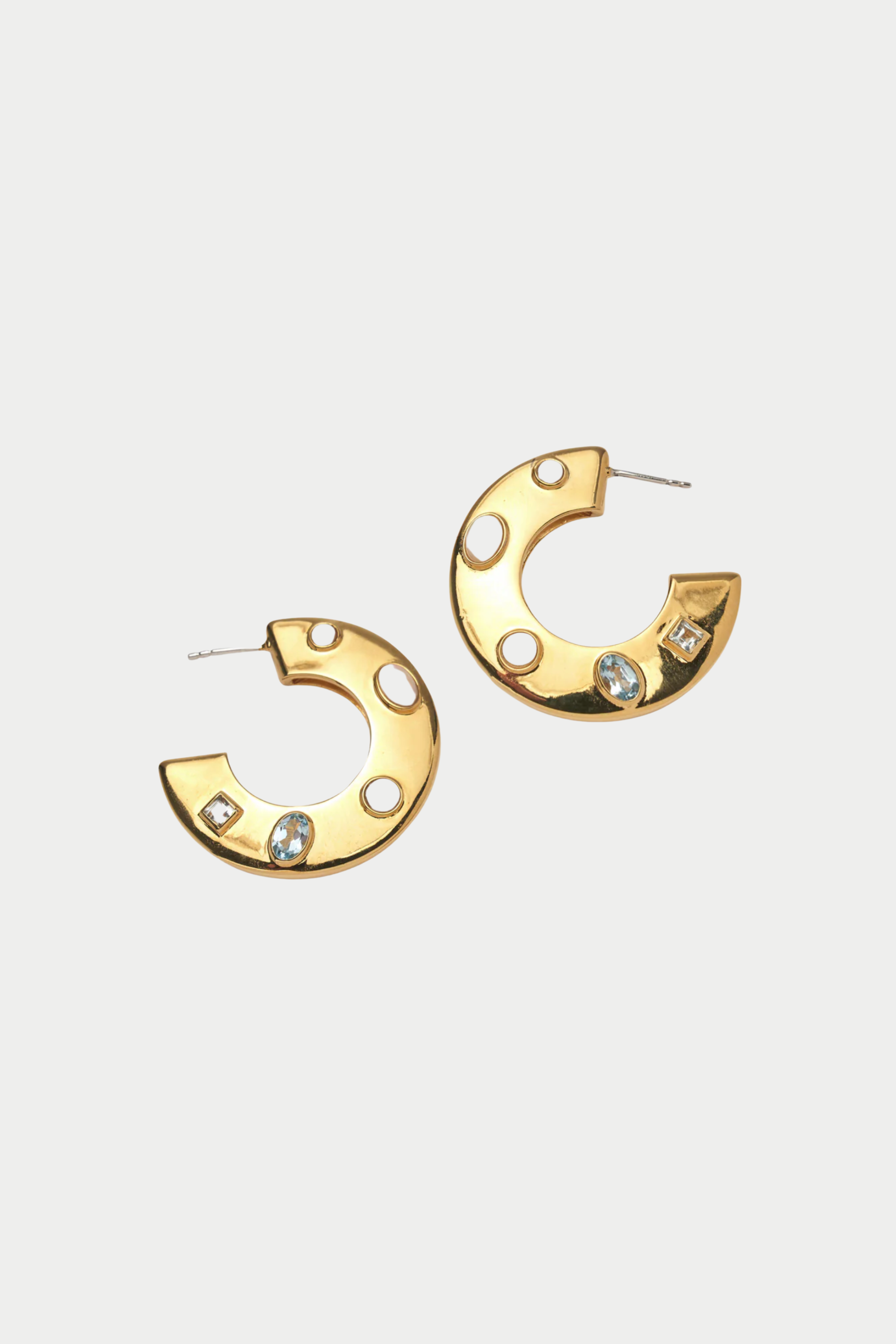 LIZZIE FORTUNATO JEWELS - Saucer Hoops, Dotted Pearl