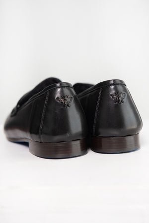 BOUGEOTTE - Leather and Shearling Flaneur, Black