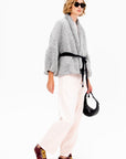 Wool Alpaca Cardigan, Grey