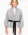 Wool Alpaca Cardigan, Grey