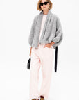 Wool Alpaca Cardigan, Grey