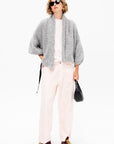 Wool Alpaca Cardigan, Grey