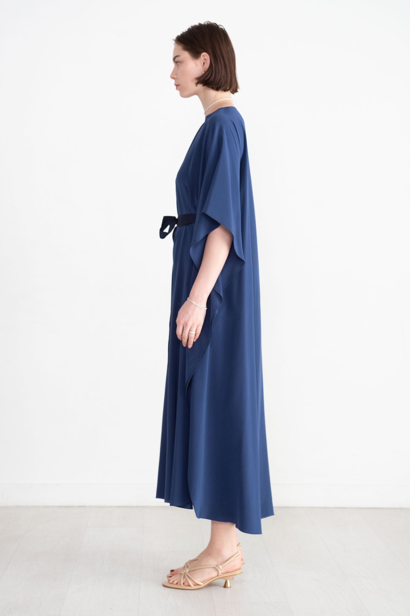 Louiza Babouryan - Silk Belted Dress, Navy