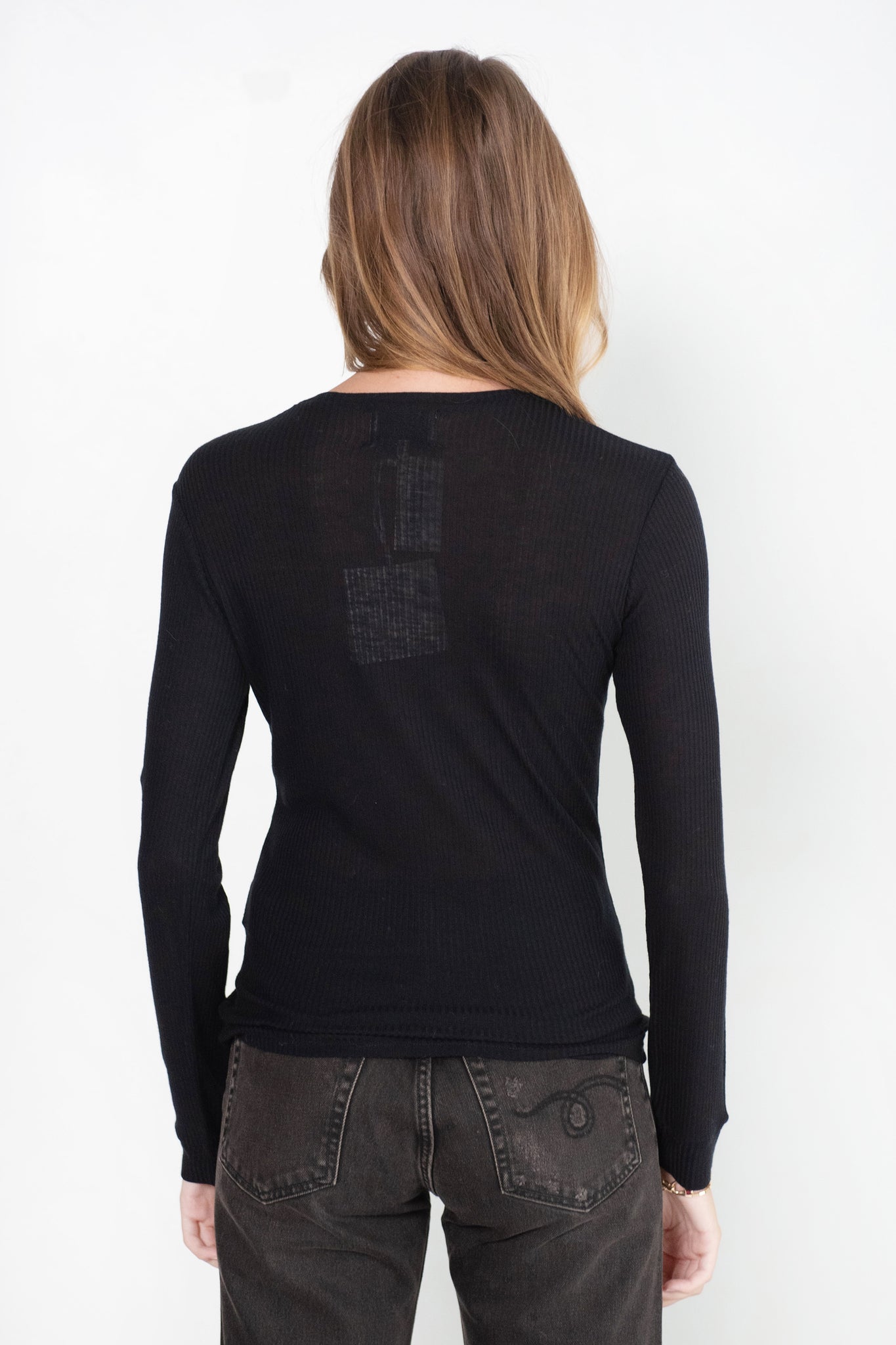 LOULOU STUDIO - Ortigia Long Sleeves T-Shirt, Black