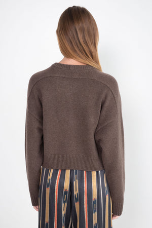 LOULOU STUDIO - Bruzzi Oversized Sweater, Brown Melange
