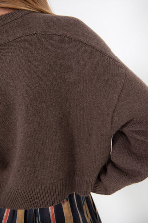 LOULOU STUDIO - Bruzzi Oversized Sweater, Brown Melange
