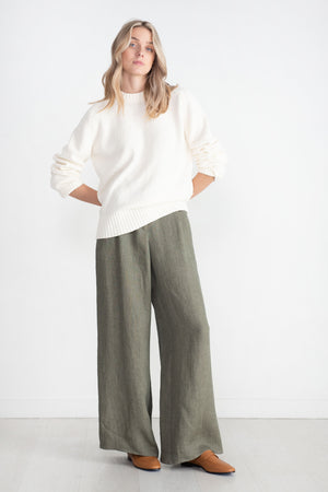LOULOU STUDIO - Canillo Sweater, Rice Ivory