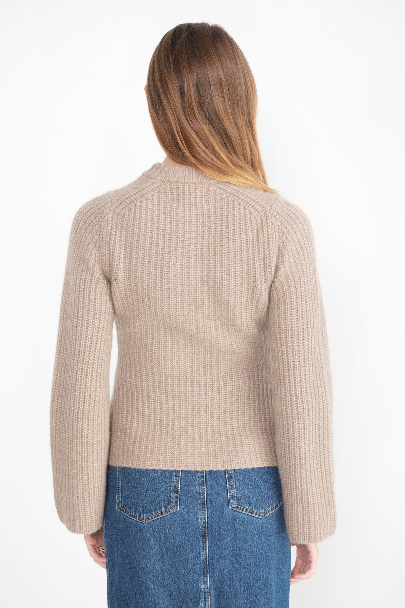 LOULOU STUDIO - Rasa Cardigan, Beige Melange