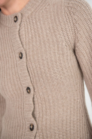 LOULOU STUDIO - Rasa Cardigan, Beige Melange