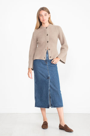 LOULOU STUDIO - Rasa Cardigan, Beige Melange