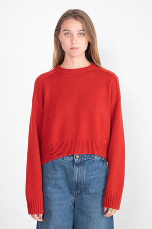 LOULOU STUDIO - Bruzzi Oversized Sweater, Cherry