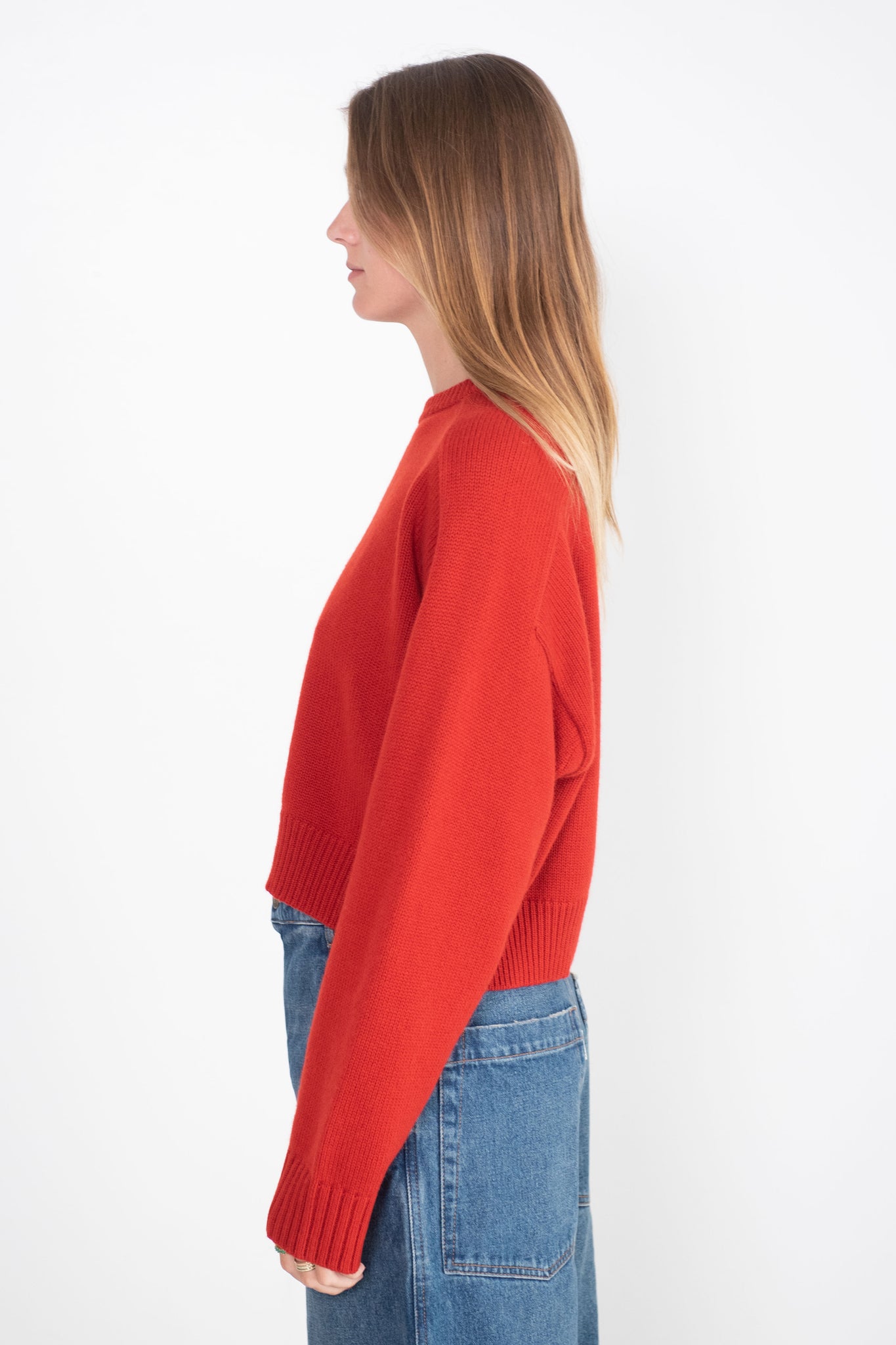 LOULOU STUDIO - Bruzzi Oversized Sweater, Cherry