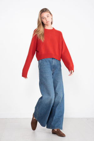 LOULOU STUDIO - Bruzzi Oversized Sweater, Cherry