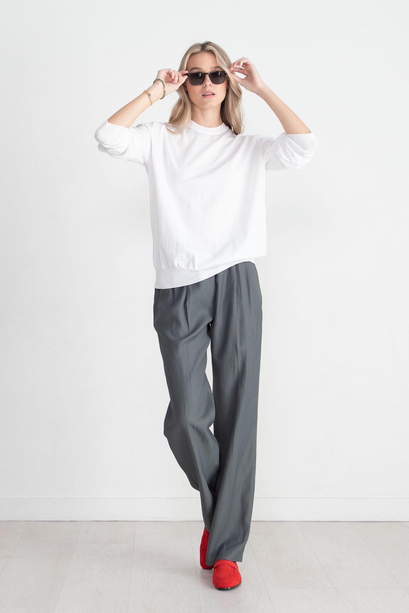 LOULOU STUDIO - Takaroa Elastic Pants, Ford Grey