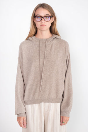 LOULOU STUDIO - Linosa Cashmere Hoodie, Beige Melange
