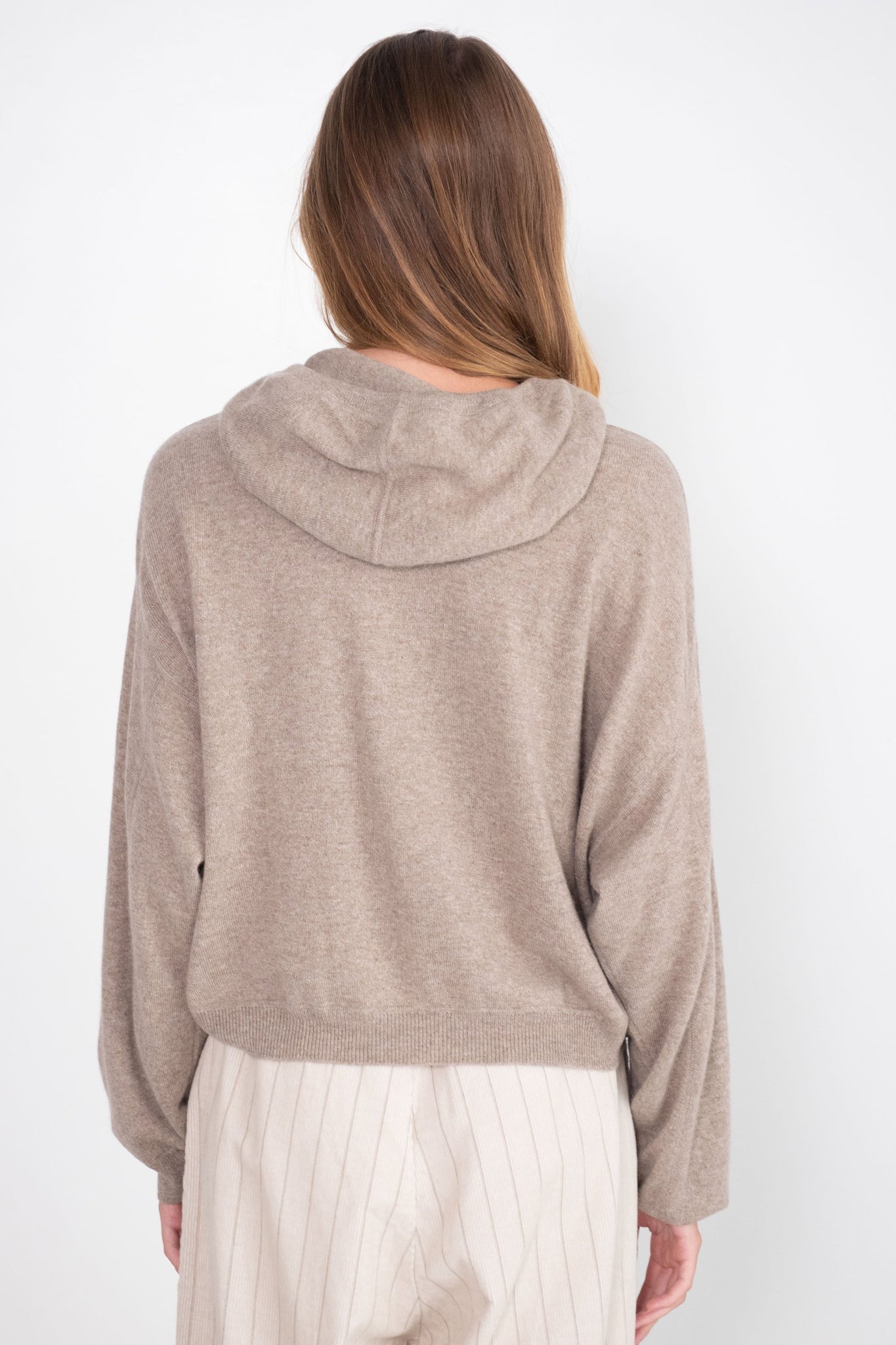 LOULOU STUDIO - Linosa Cashmere Hoodie, Beige Melange
