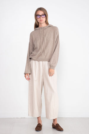 LOULOU STUDIO - Linosa Cashmere Hoodie, Beige Melange