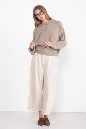 LOULOU STUDIO - Linosa Cashmere Hoodie, Beige Melange