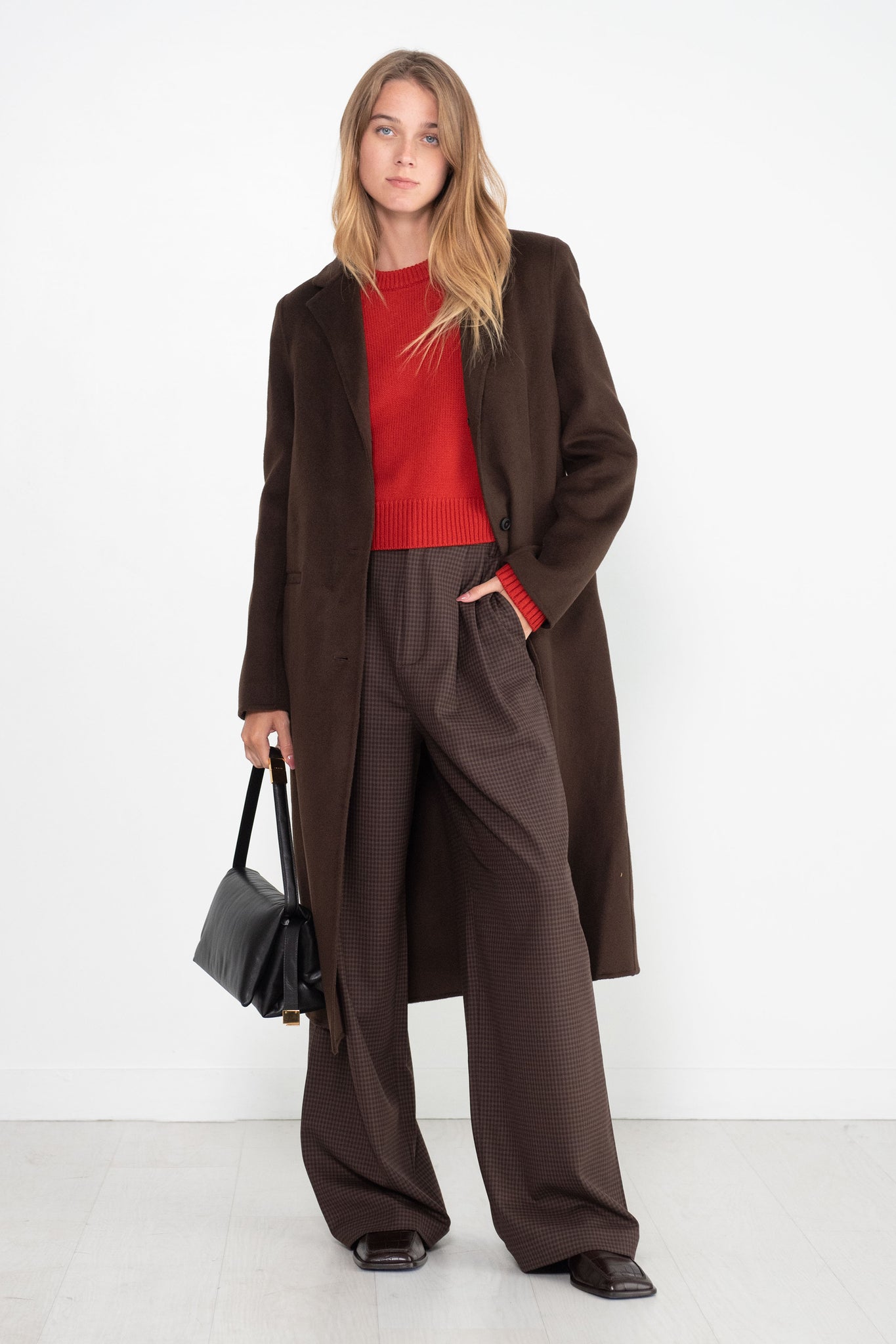 LOULOU STUDIO - Mill Long Coat, Brown