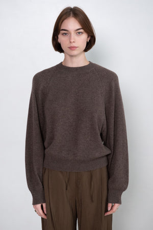 LOULOU STUDIO - Pemba Cashmere Sweater, Grizzly Melange