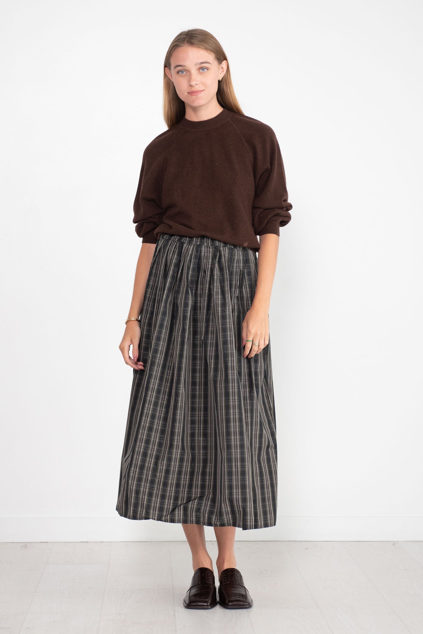 LOULOU STUDIO - Pemba Cashmere Sweater, Choco Melange