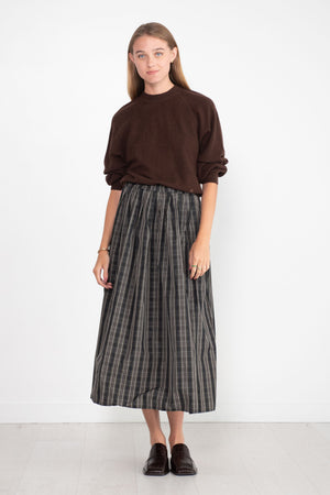 LOULOU STUDIO - Pemba Cashmere Sweater, Choco Melange