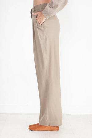LOULOU STUDIO - Solo Wide Leg Pant, Brown