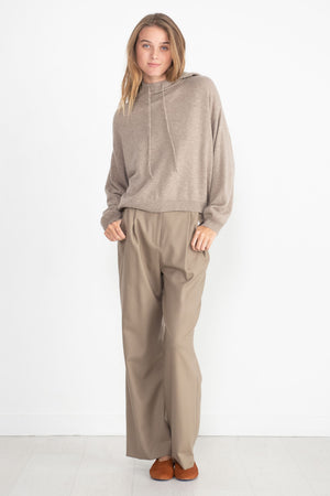 LOULOU STUDIO - Solo Wide Leg Pant, Brown
