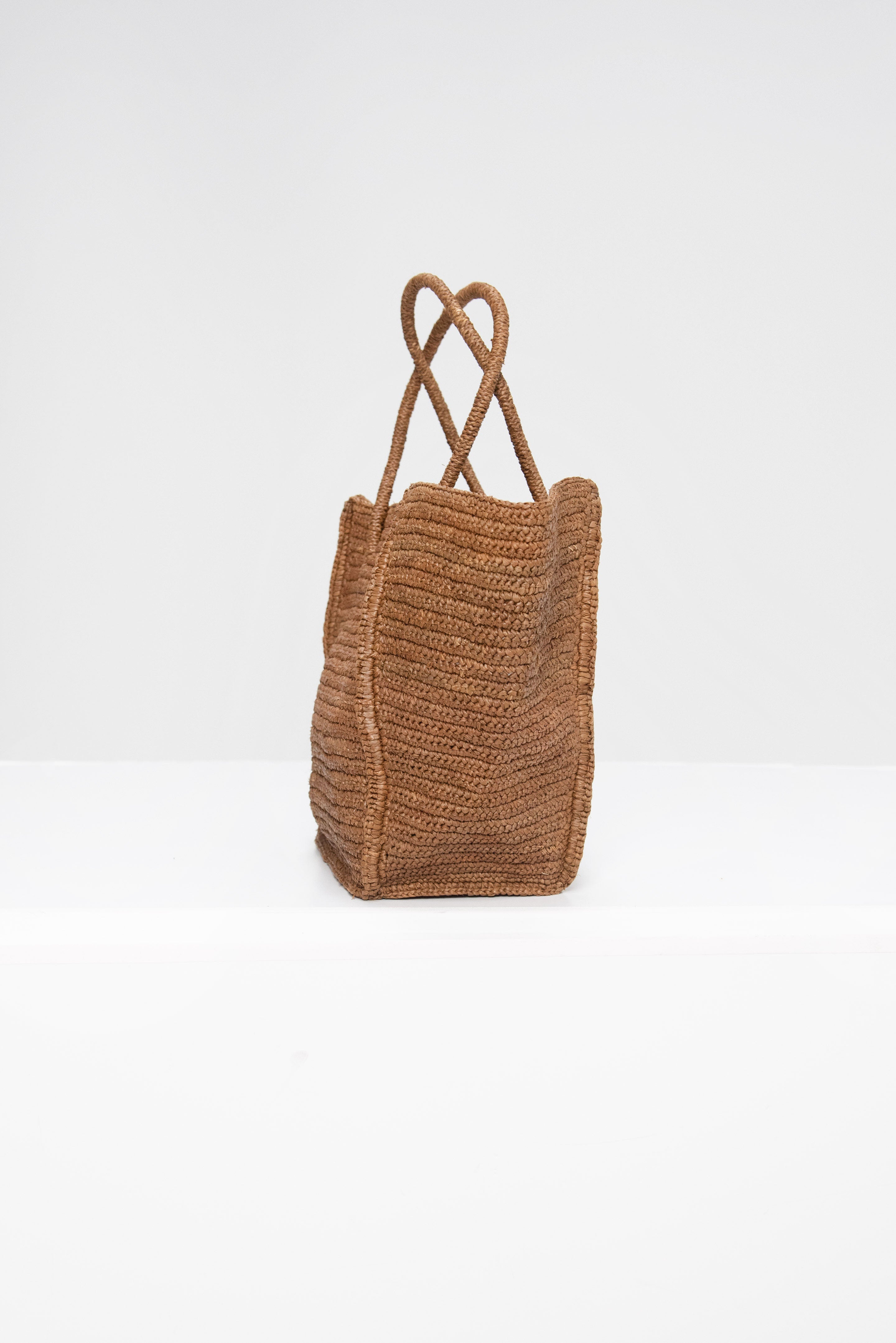 MAISON N.H PARIS/AVRIL Bag/100%ラフィア/ブラウン Maison N.H