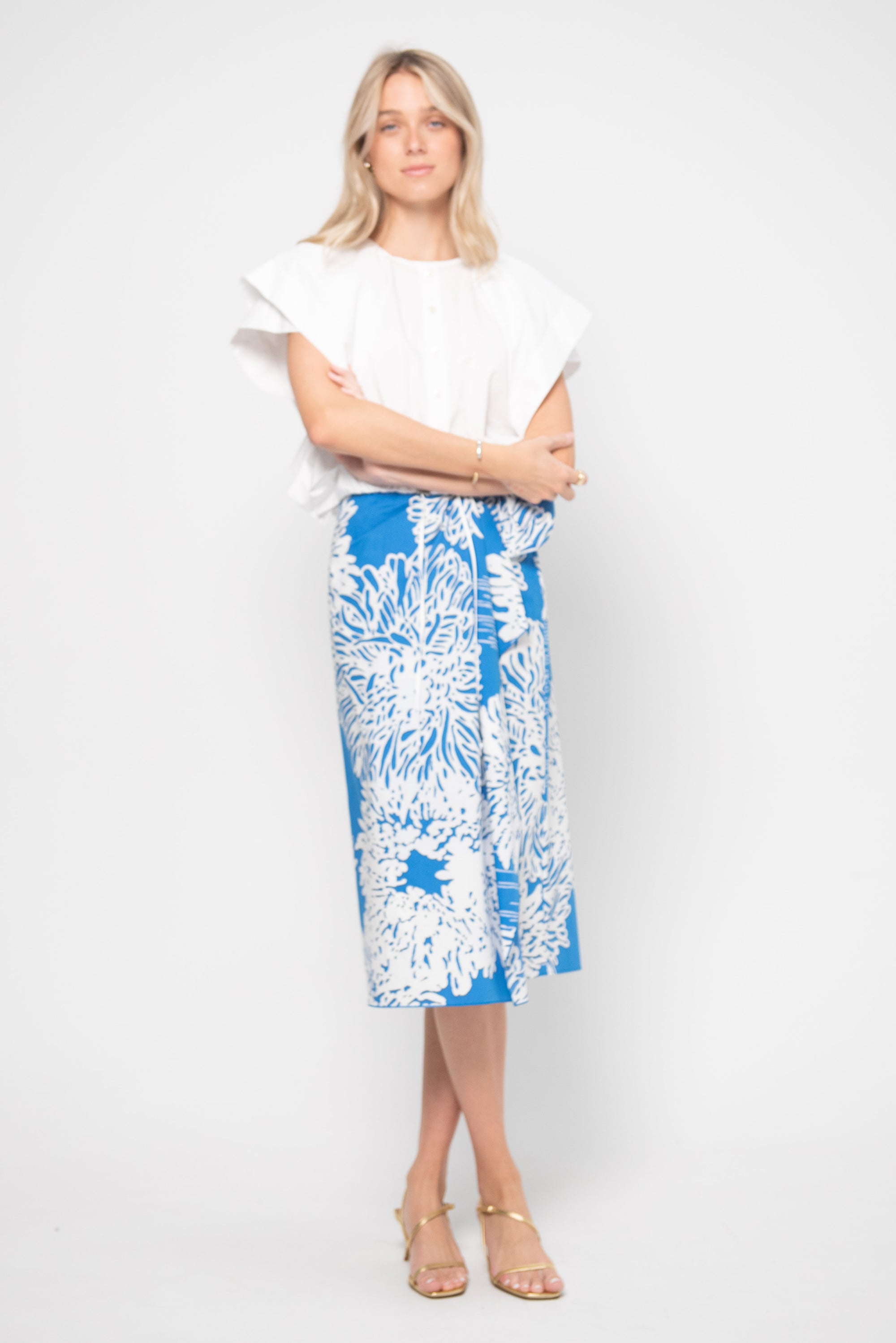 Skirt, Blue &amp; White