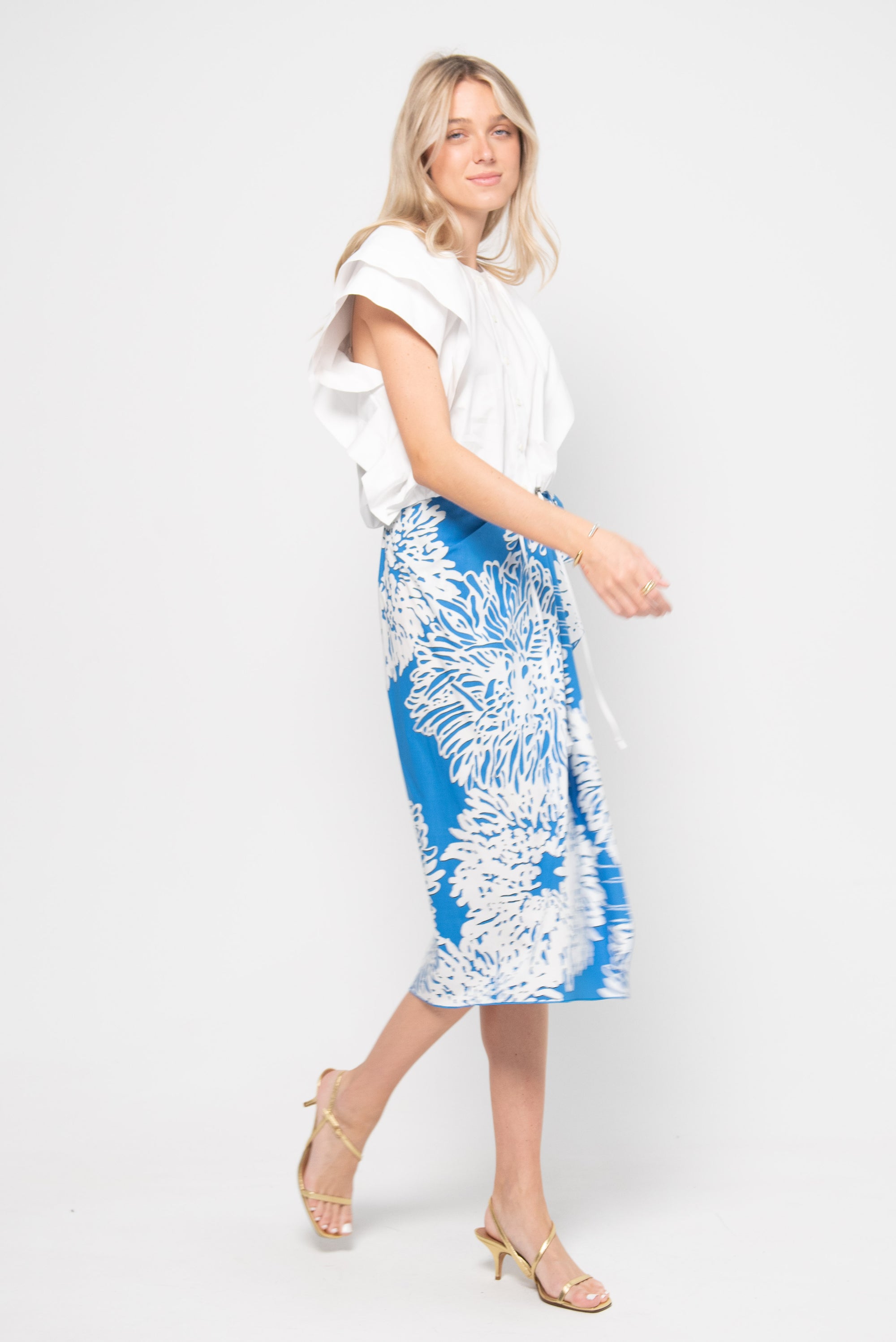 Skirt, Blue &amp; White