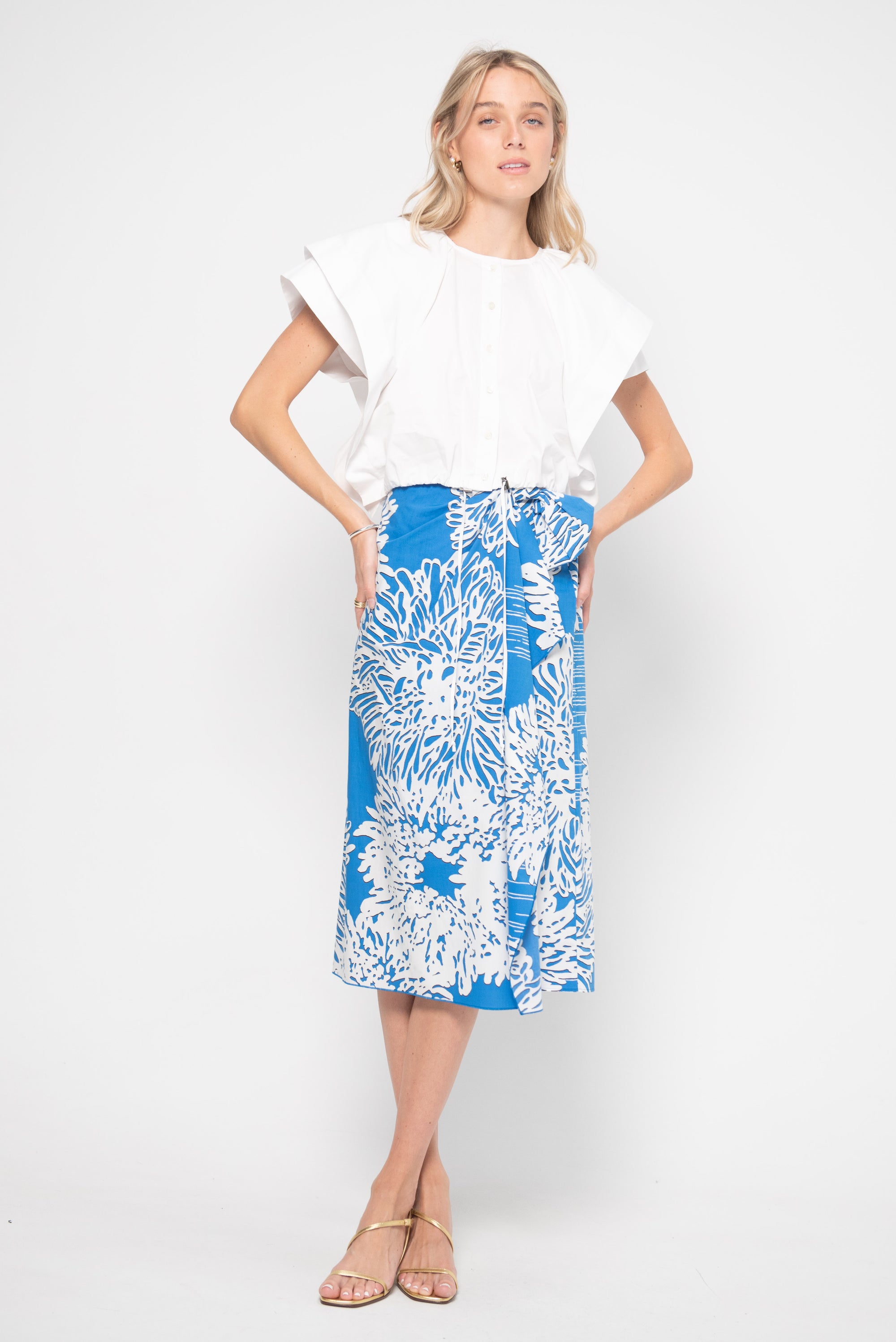 Skirt, Blue &amp; White