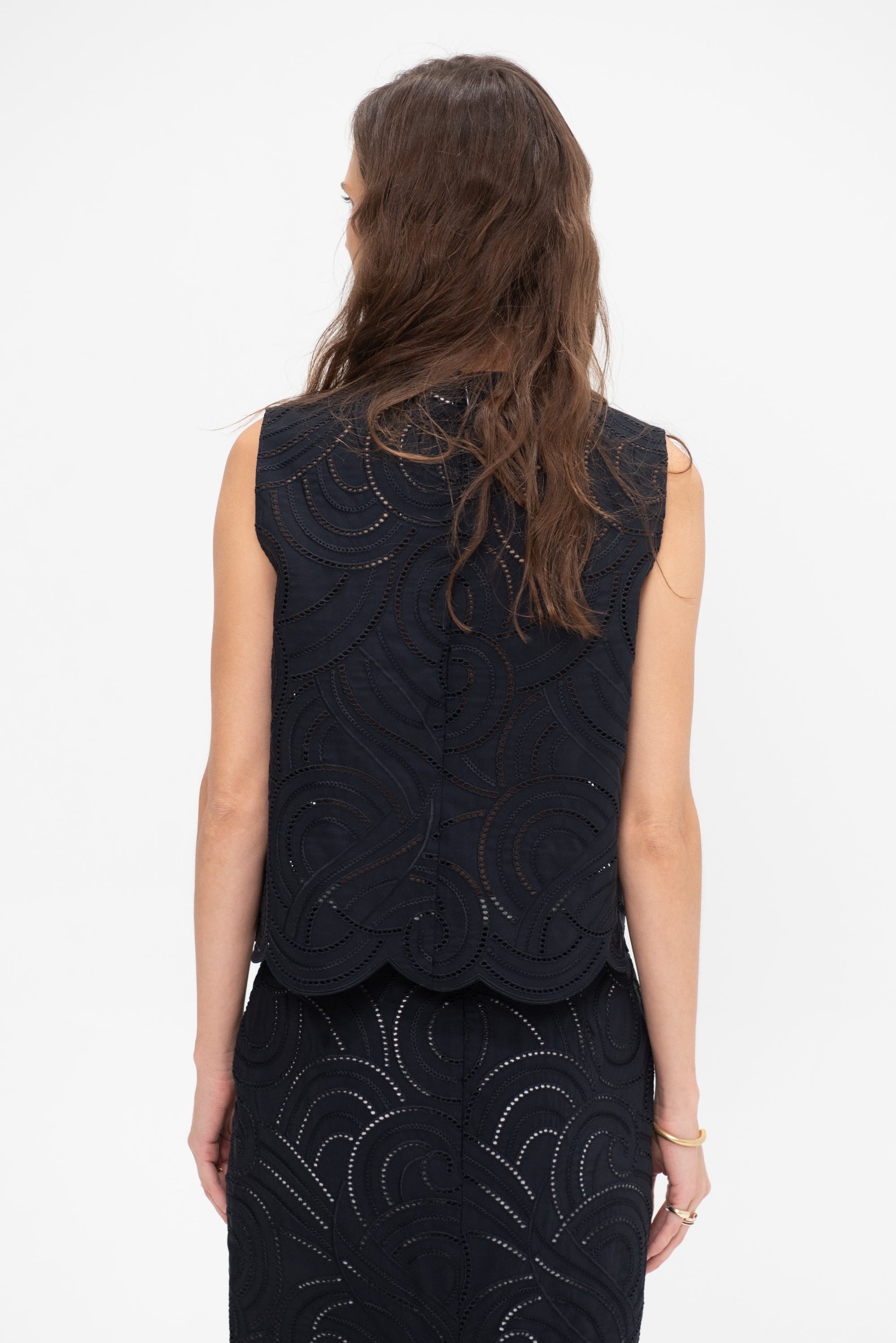 Eyelet Shirt, Night Blue