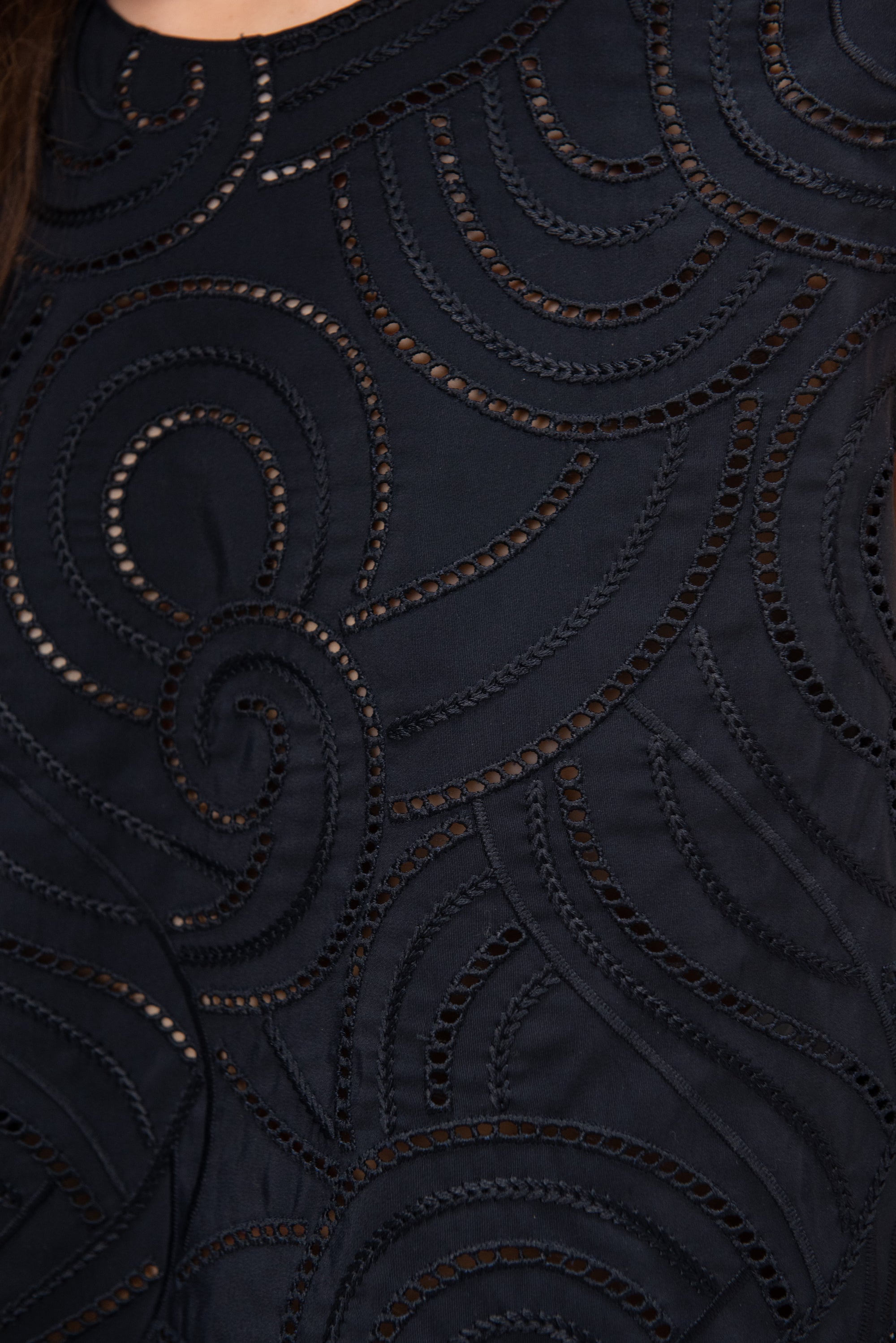 Eyelet Shirt, Night Blue