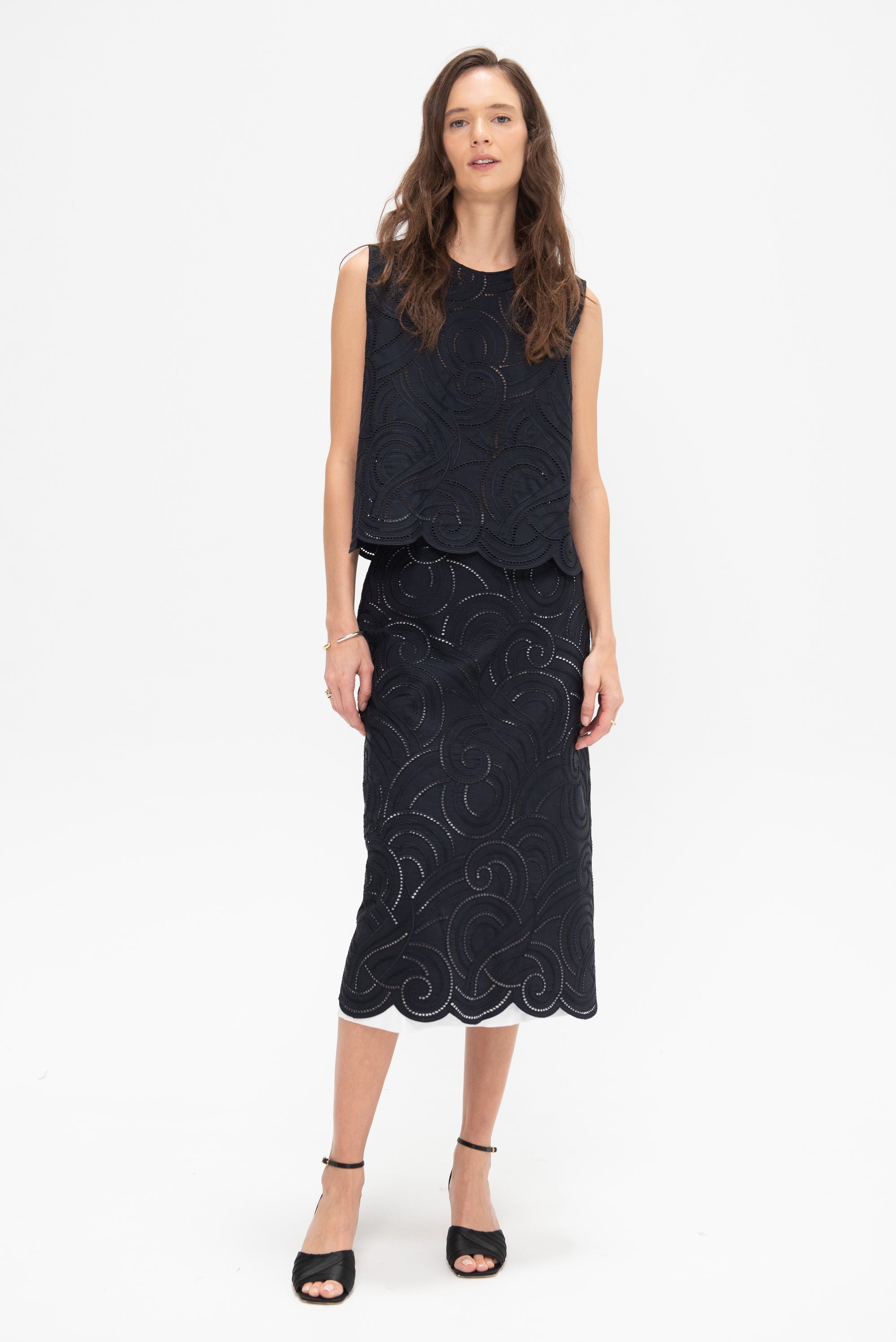 Eyelet Shirt, Night Blue