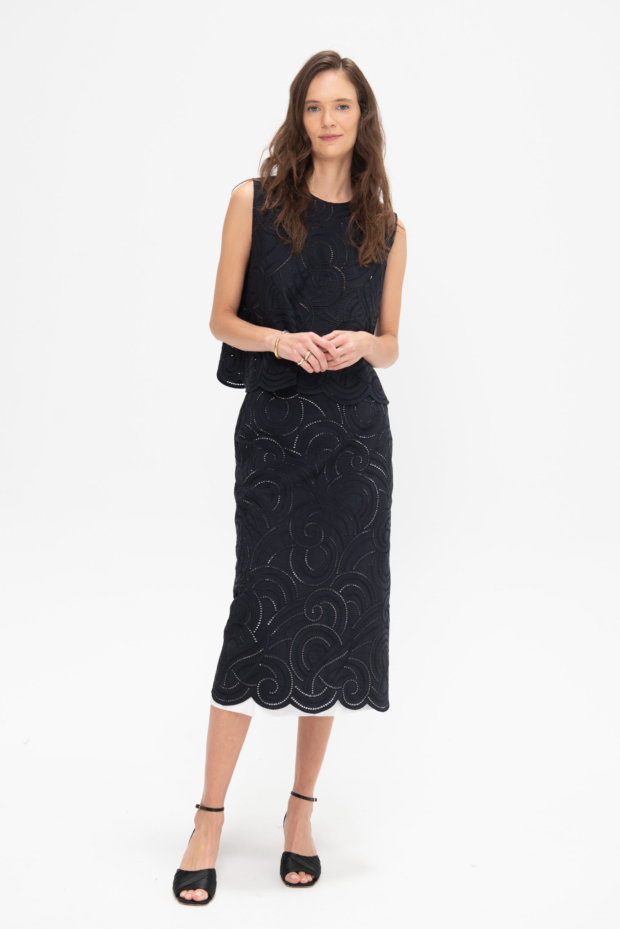 Eyelet Shirt, Night Blue
