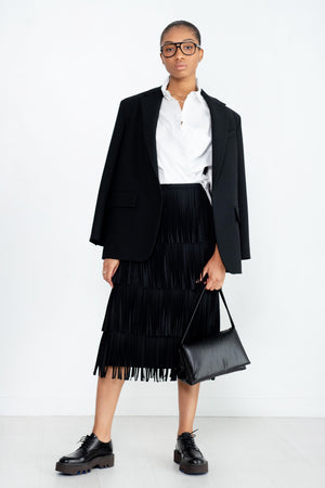 MANTU - Fringe Skirt, Black