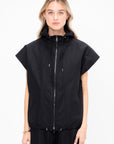 Hoody Sleeveless Gilet, Black