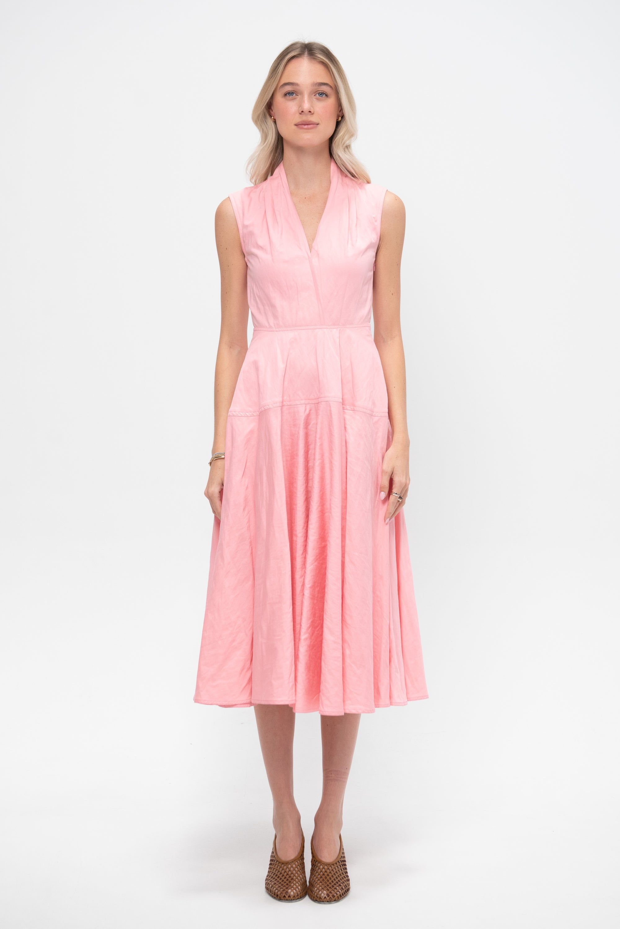 kick pleat dress Panel Kick Pleat Dress Midnight Tae Park