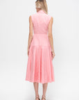 V-Neck Sleeveless Dress, Pink