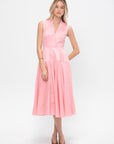 V-Neck Sleeveless Dress, Pink