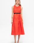 Sleeveless Long Dress, Red