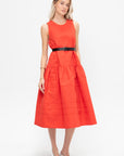 Sleeveless Long Dress, Red