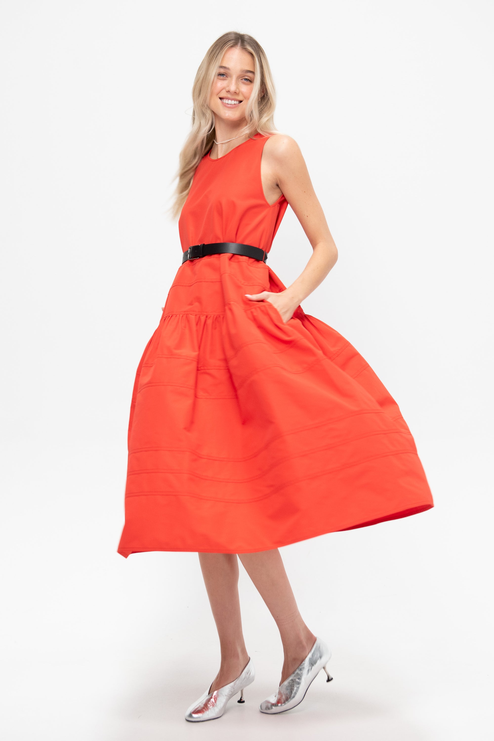 open lace back dress Scarlett Lace Dress Hibiscus / Xs main image 0