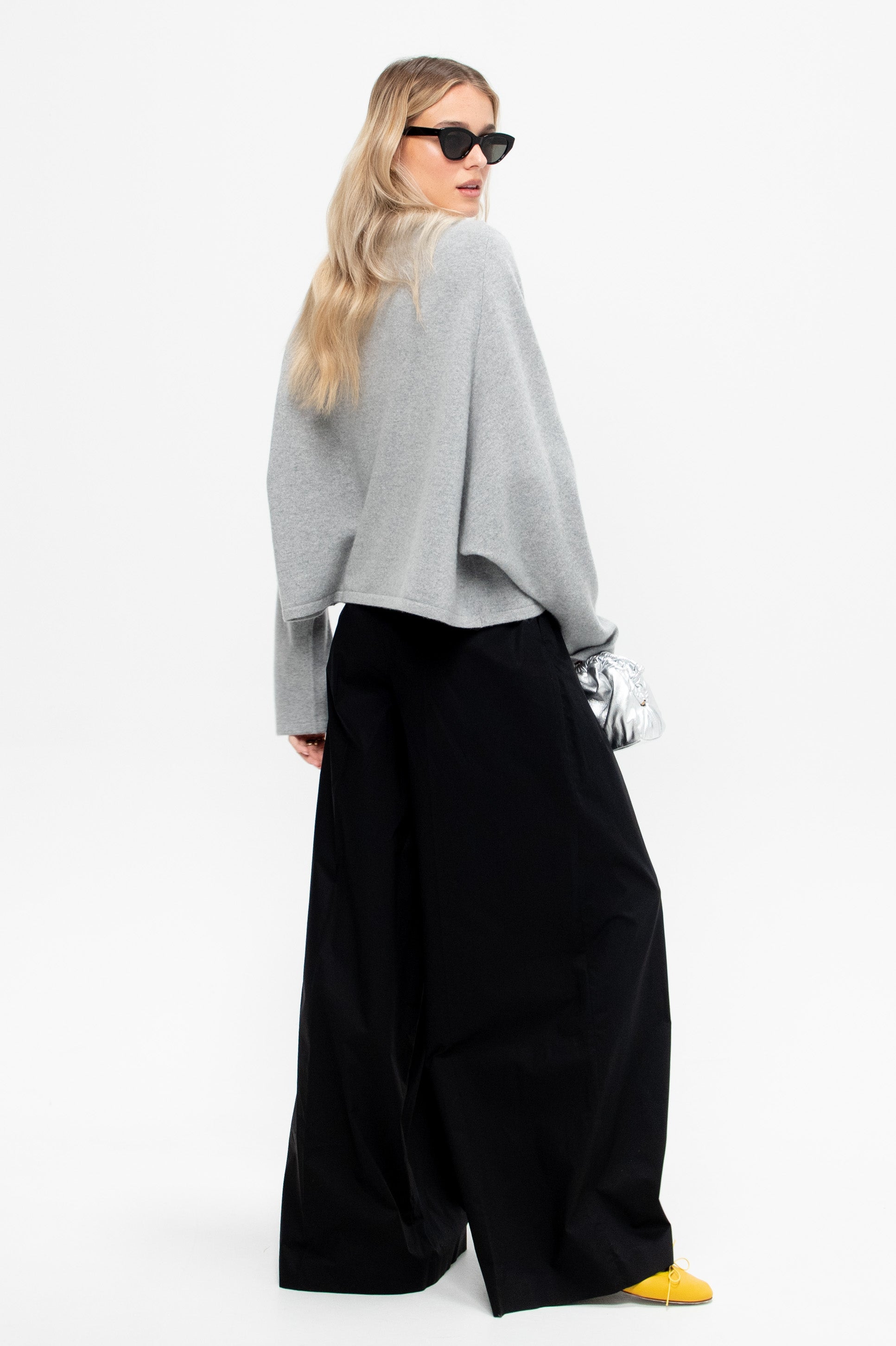 Wide Leg Trouser, Black