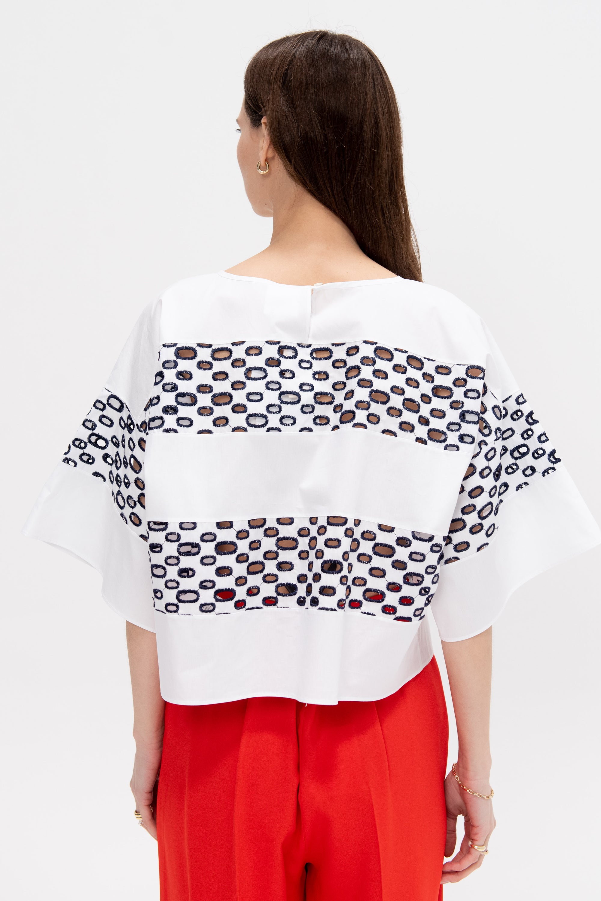 Shirt, White &amp; Blue