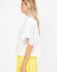Foulard Sleeves Blouse, White