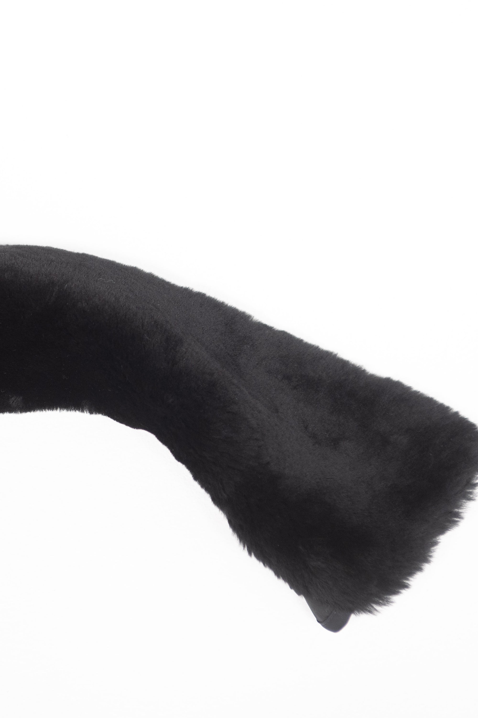 MARFA STANCE - Shearling Collar, Black